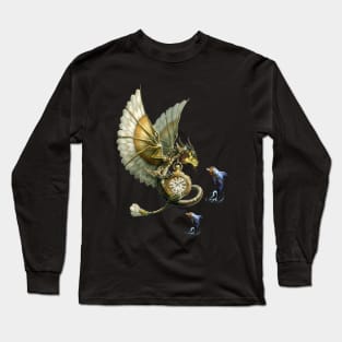 Steampunk dragons & dolphins Long Sleeve T-Shirt